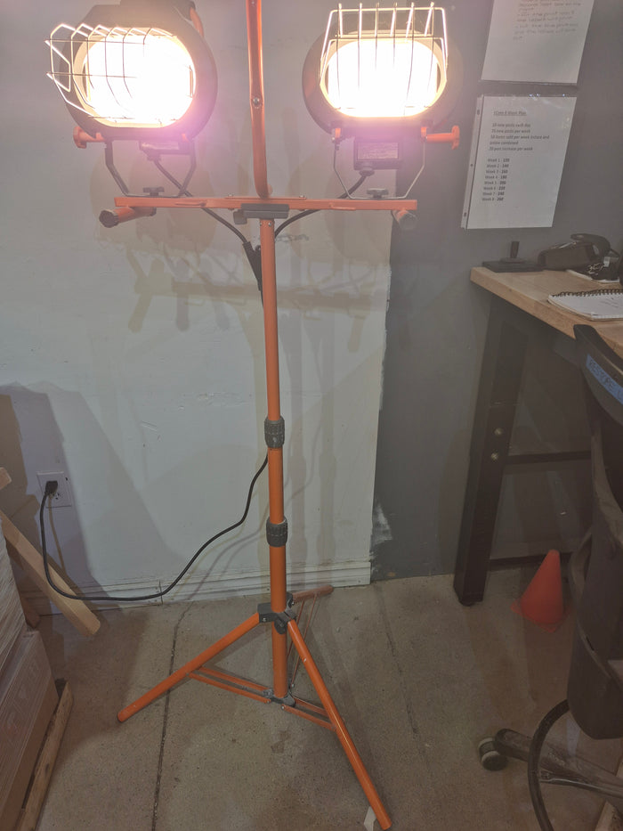 Halogen Indoor/Outdoor Adjustable Height Tripod Work Light with 5 ft. Cord