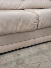 Cream-Colored Leather sofa