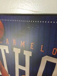 Carmelo Anthony Basketball Plaque Mounted Print