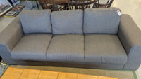 91"W Grey Chenille Sofa