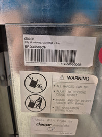 Dacor 30" Freestanding Dual Fuel Range - Stainless Steel