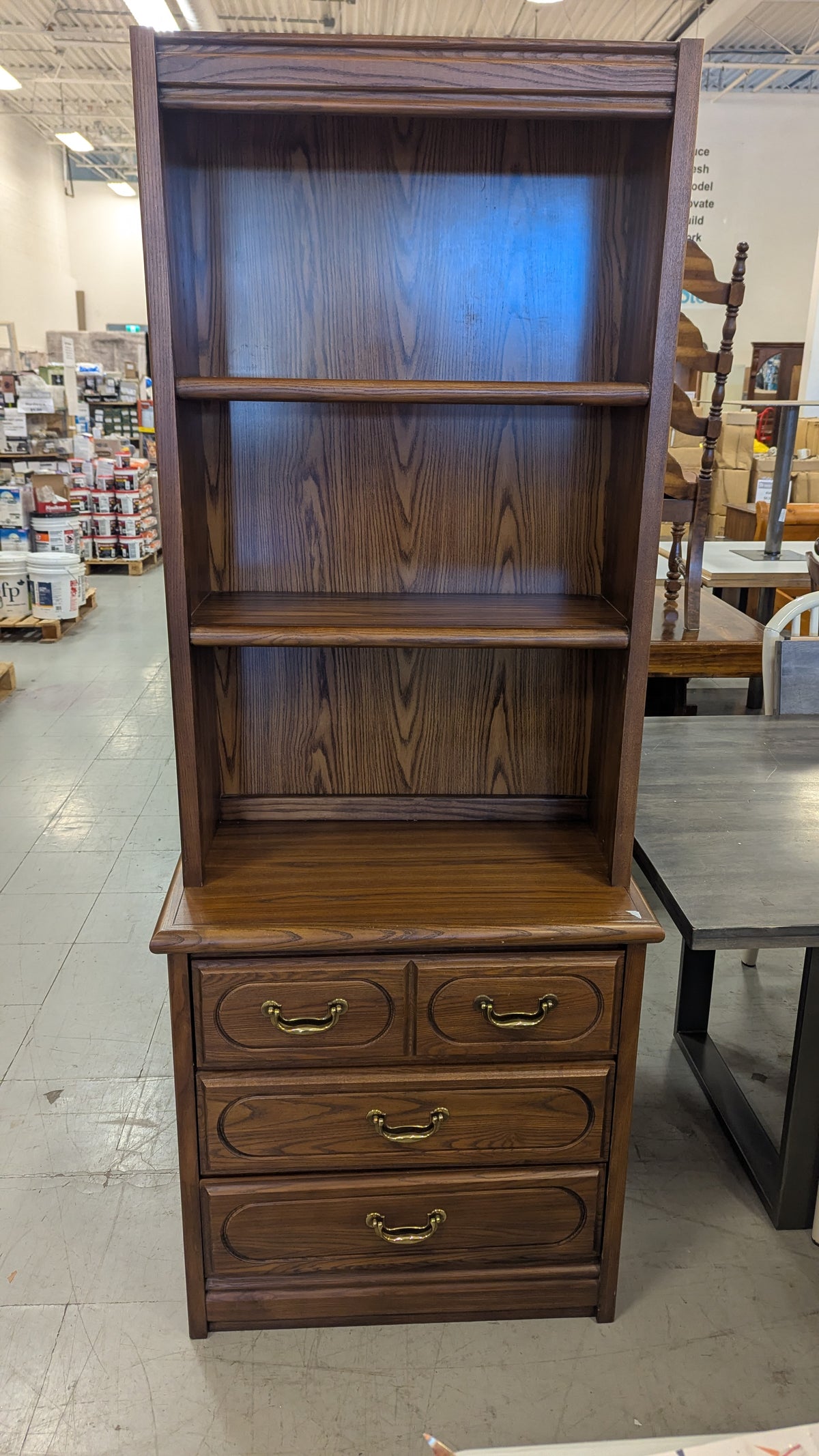 29.5"W Shelving unit w/ 3 Drawers