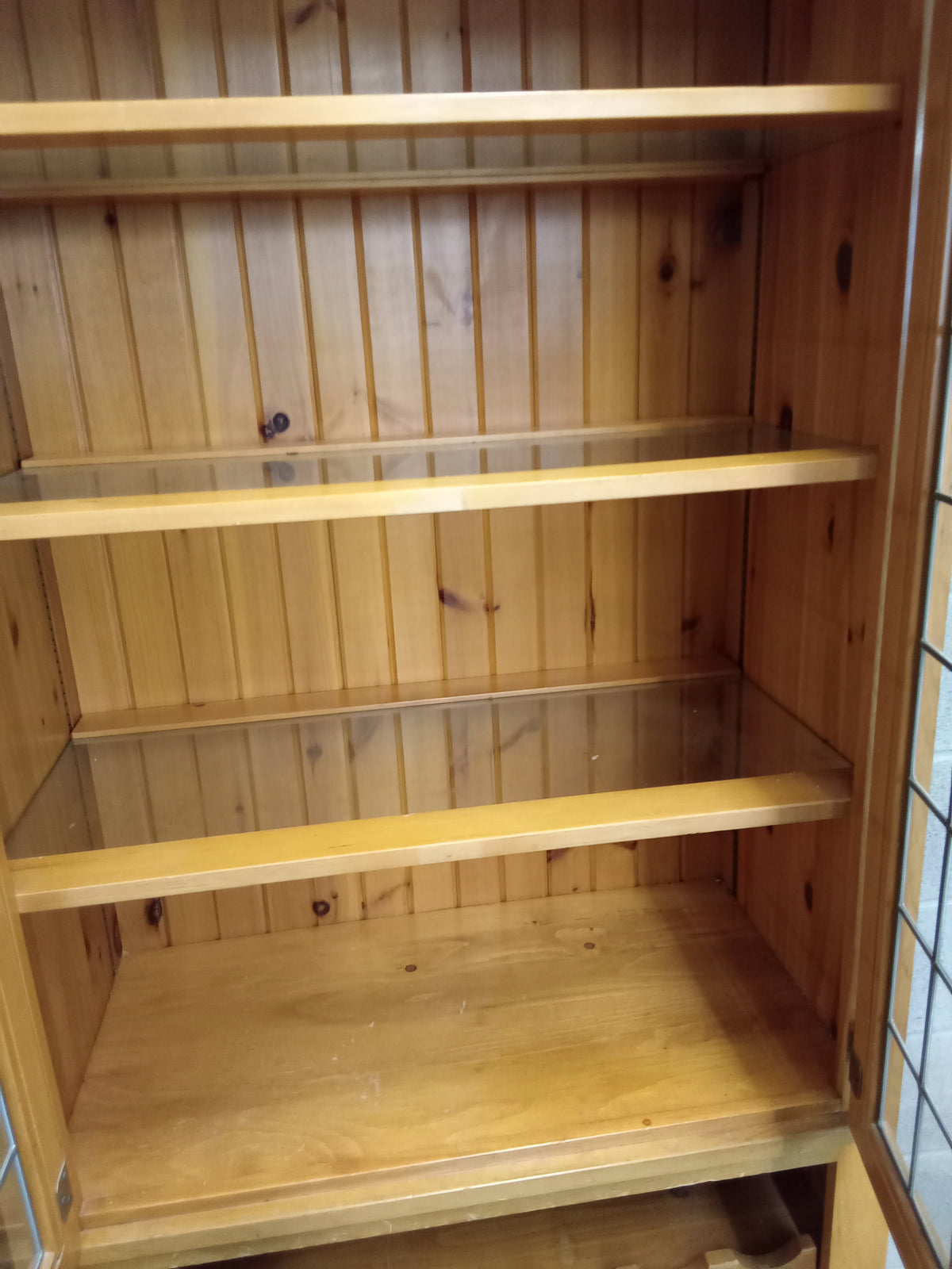 33"W Knotty Pine Beverage Cabinet