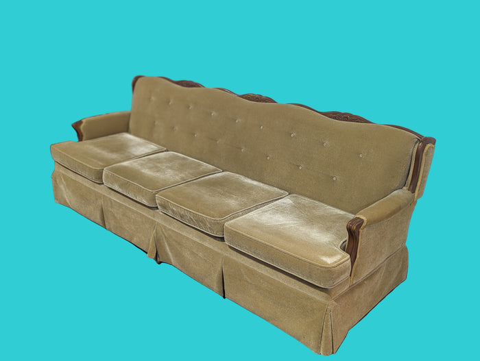 Green Regency Style 4 Seat Sofa