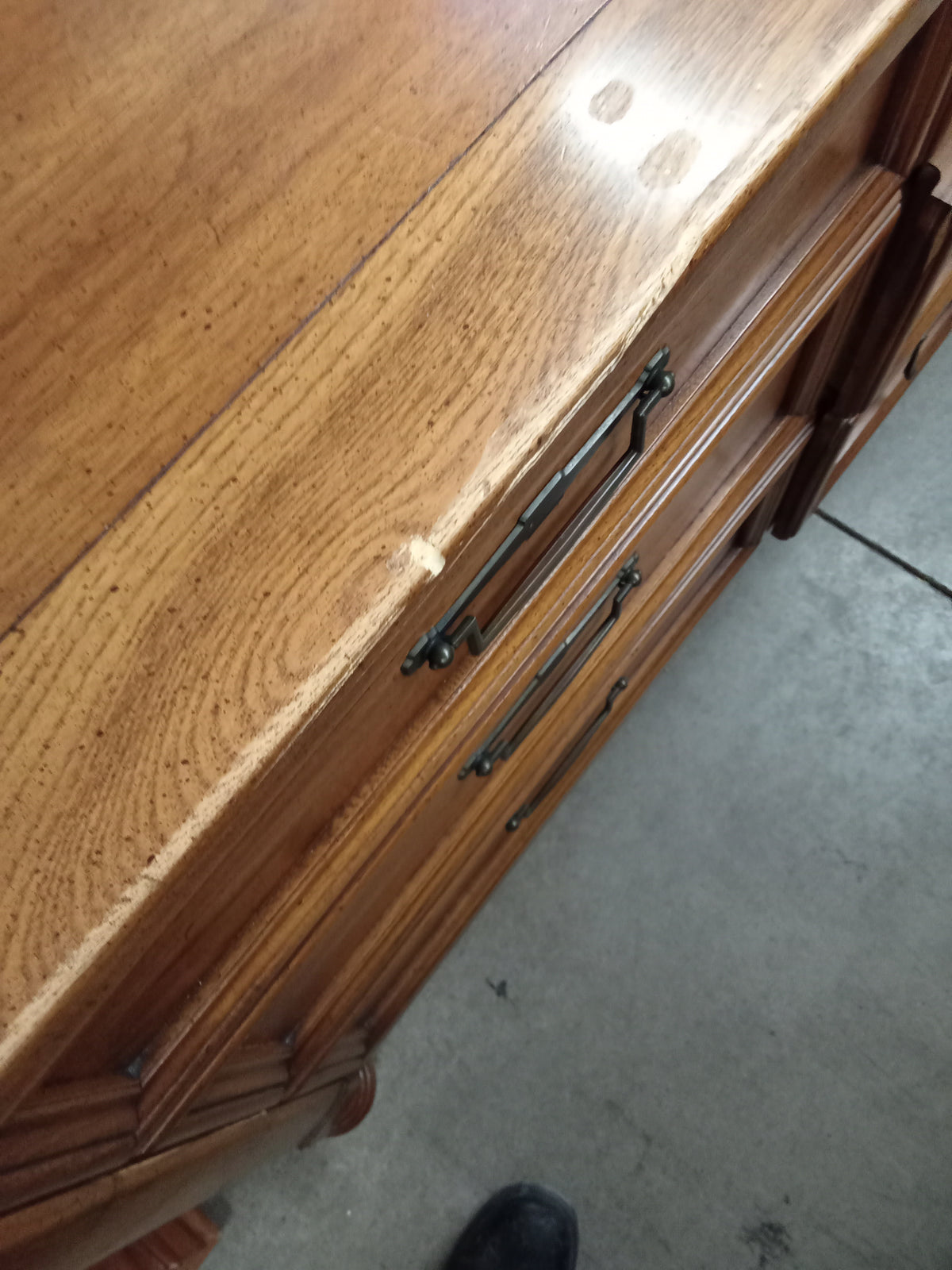 62"W 9-Drawer Wooden Dresser