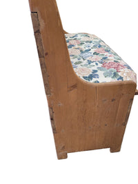 Small Pine Entryway Bench With Storage