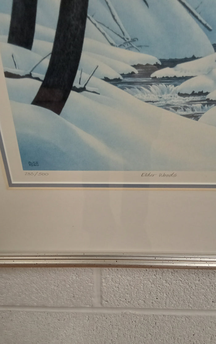 18"W "Elder Woods" Limited Edition Print - Framed