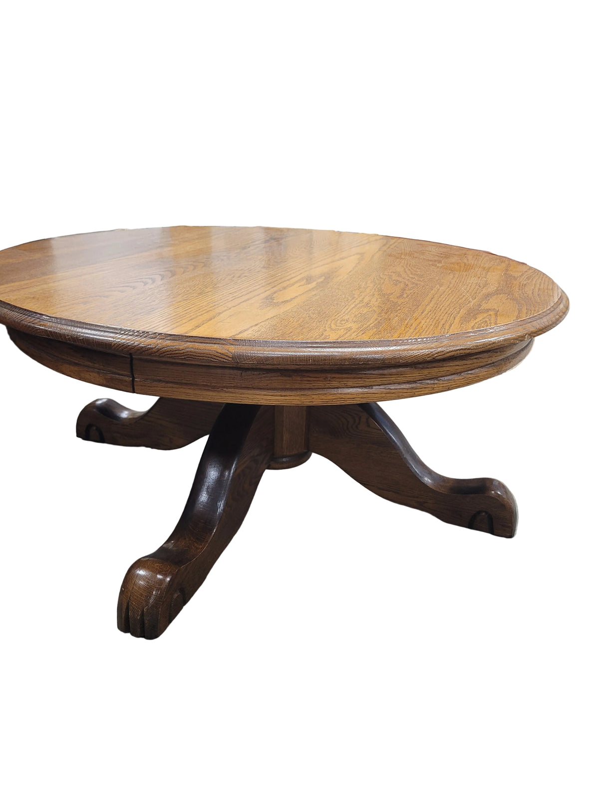 Honey Oak Pedestal Coffee Table