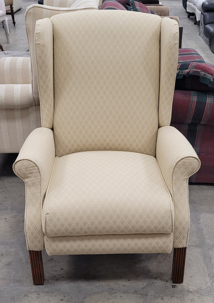 Light Beige Classic Wingback Chair