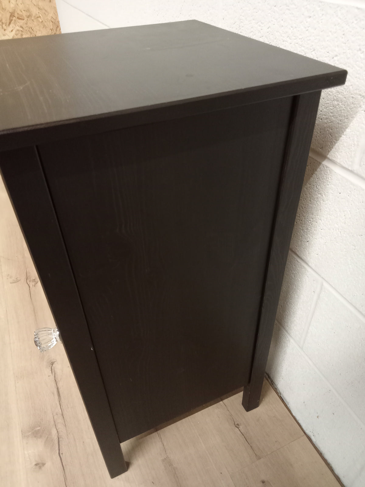 15.5"W End Table in Black Painted Wood