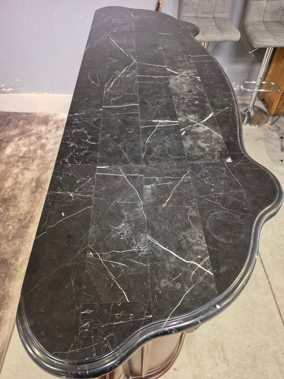 68"W Bar with Granite-Look Tile Top