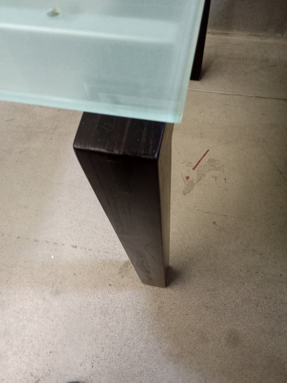 72"W Frosted Glass Dining Table