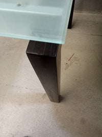 72"W Frosted Glass Dining Table