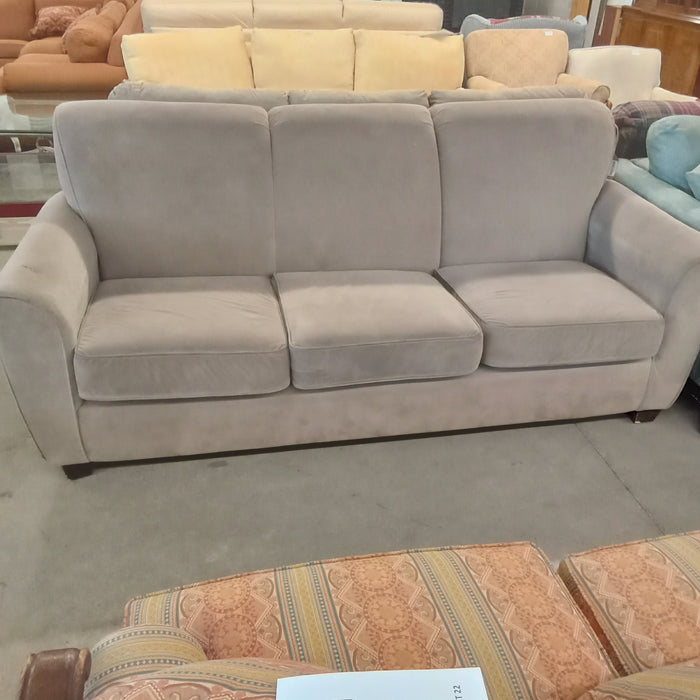 84"W Light Brown 3-Seat Sofa