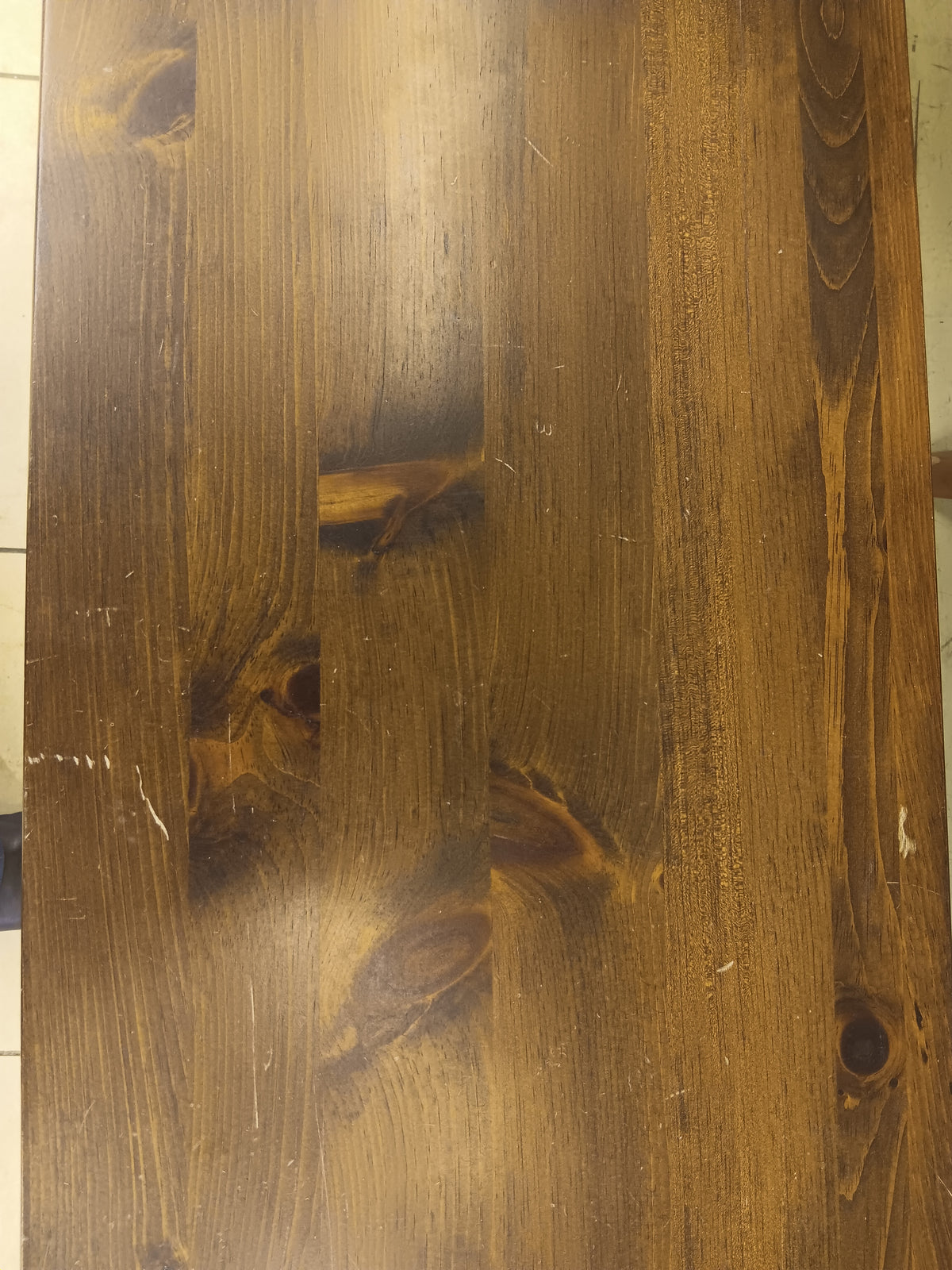 Farmhouse Style Dark Pine Side Table