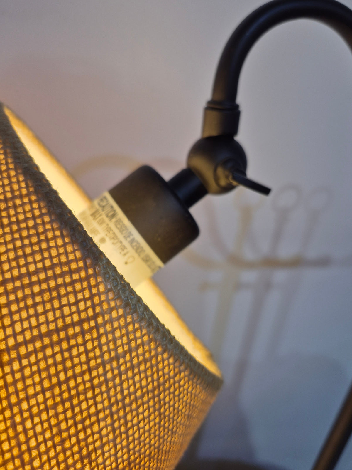 Table Lamp with Fabric Weave Shade