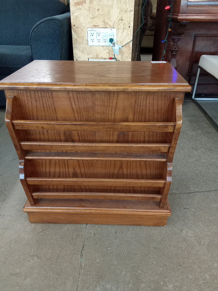 21.5"W Side Table with Magazine Rack