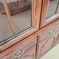 52"W 2-Piece Curio Cabinet