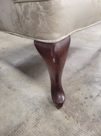 Classic Light Cream Wingback Chair