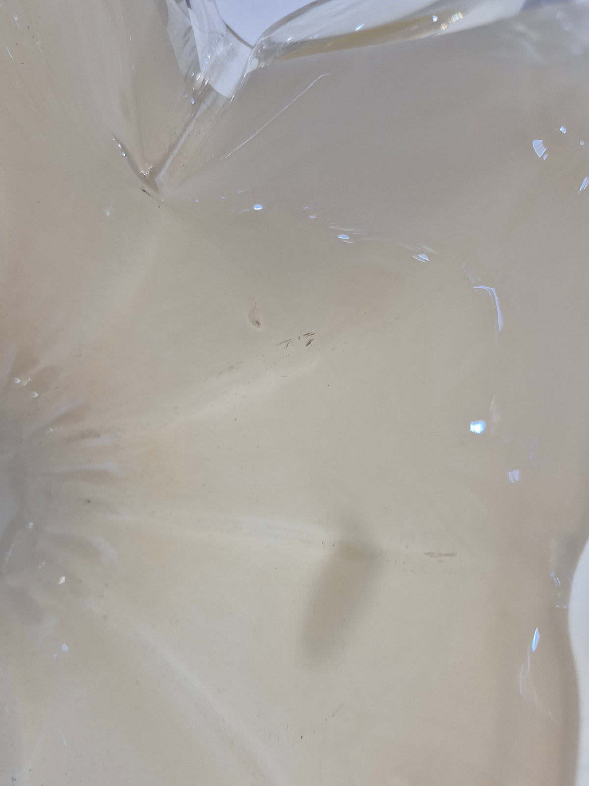 Murano Hand Made White Crystal Vase