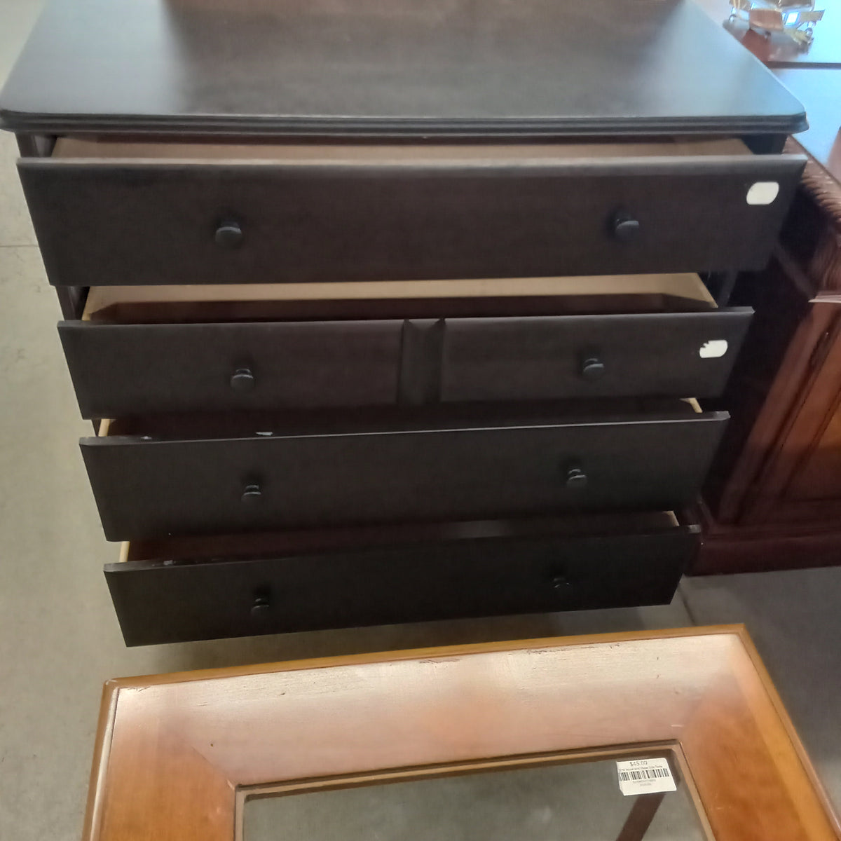 41.5"W 4-Drawer Dresser in Black