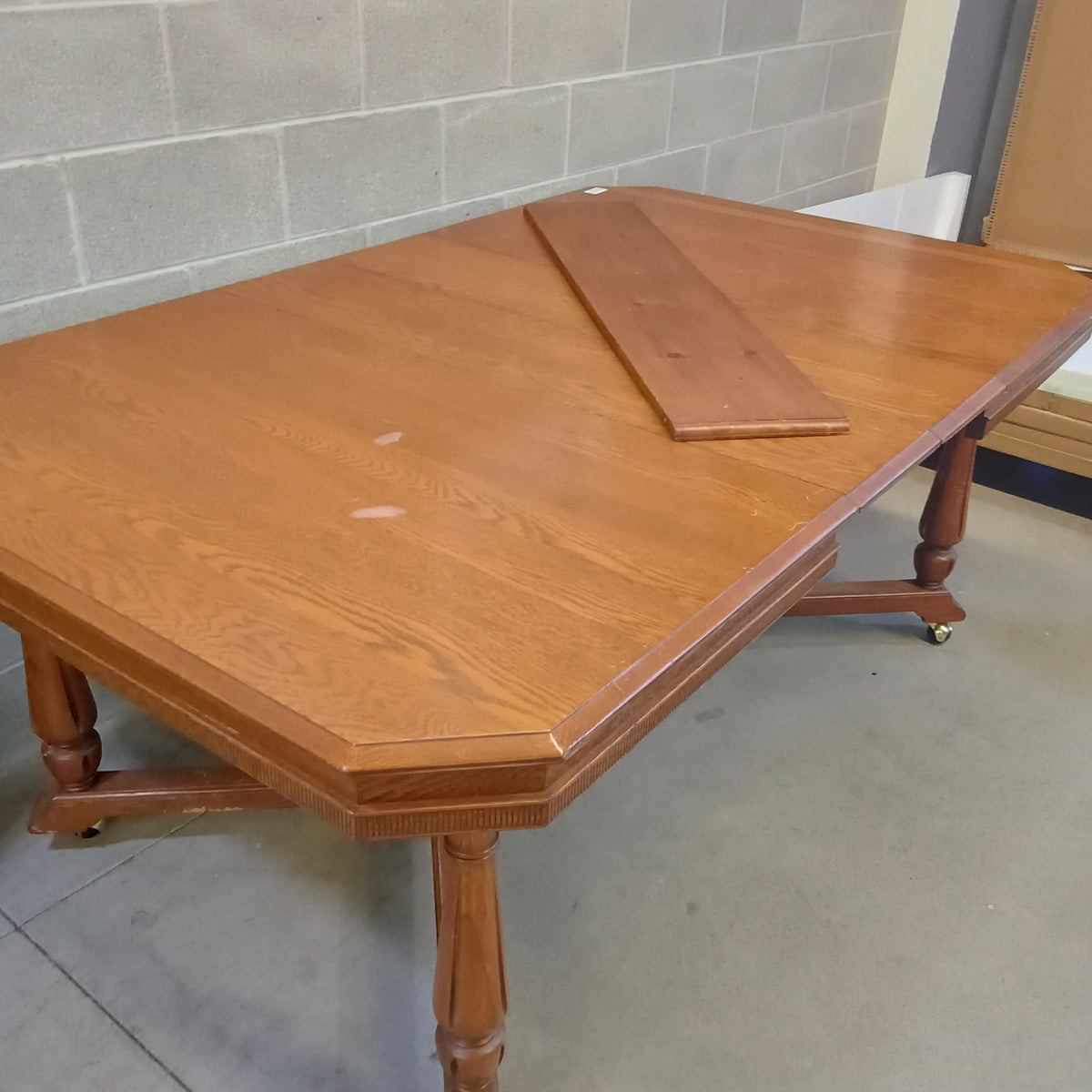 Medium warm Brown vintage wooden Dining Table W/ #MG2