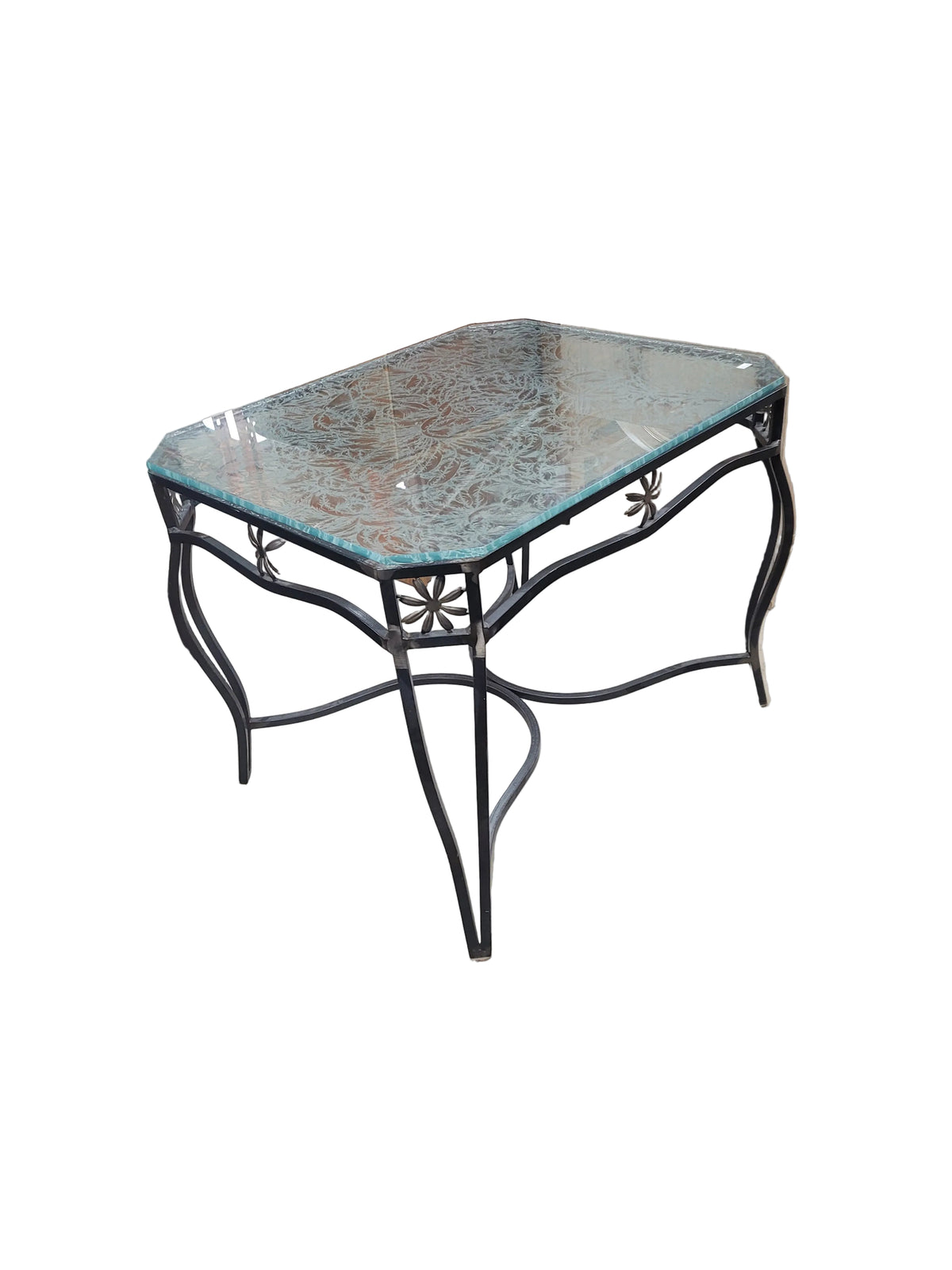 90's Wrought Iron Accent Table