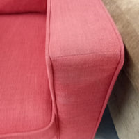 35"W Arm Chair in Red Fabric