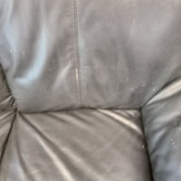82"W 3-Seat Sofa in Black Faux Leather