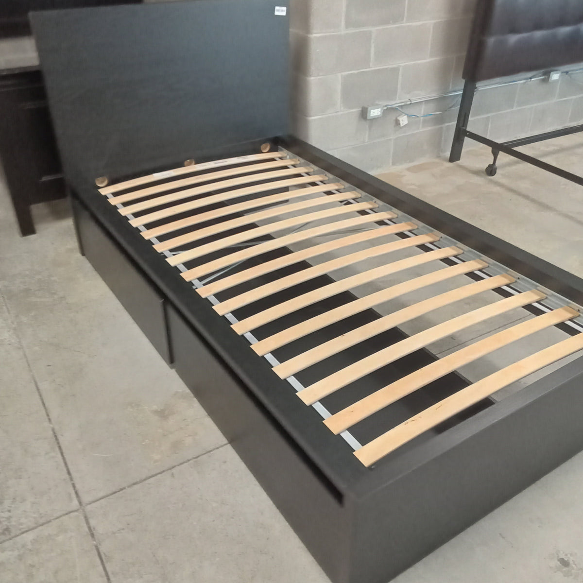 44"W Bed Frame - Twin with Storage