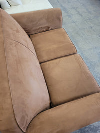 Brown Mushroom Suede Loveseat