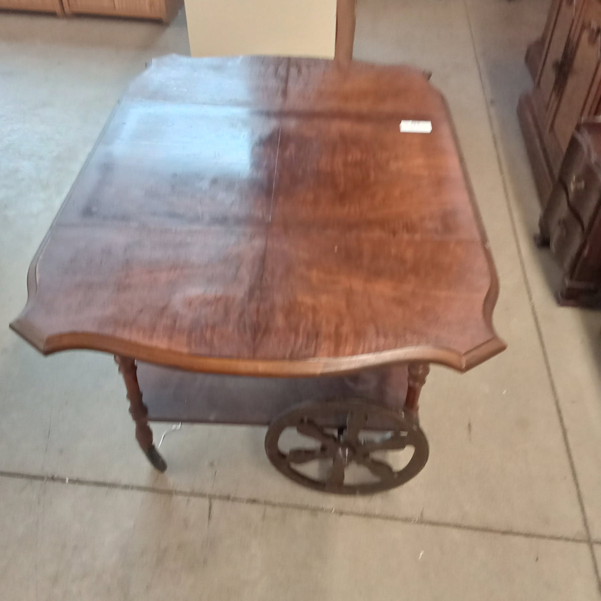 27"W Vintage Drop Leaf Cart
