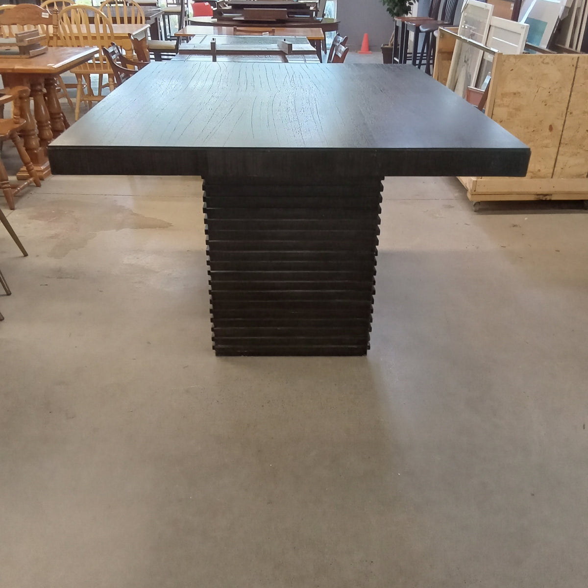 60"W High Dining Table in Black