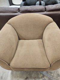 Brown Oversized Upholstered Armchair