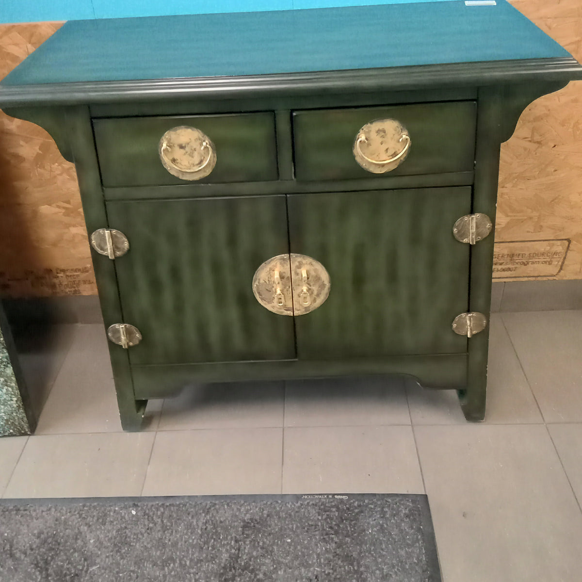 36"W Jade Green Cabinet