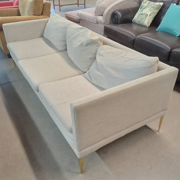 84"W 3-Seat Sofa in Light Gray Fabric