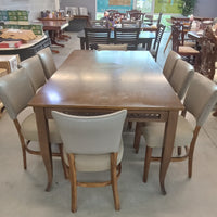 70.5"W Dining Table with Eight Chairs