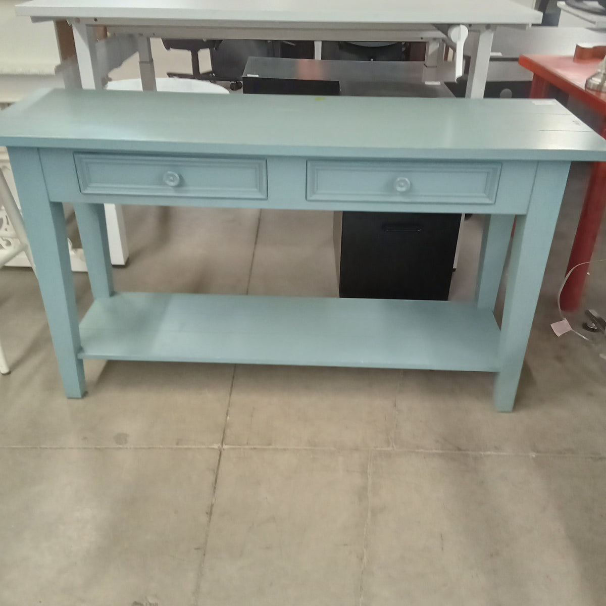 55.5"W Hall table with two drawers