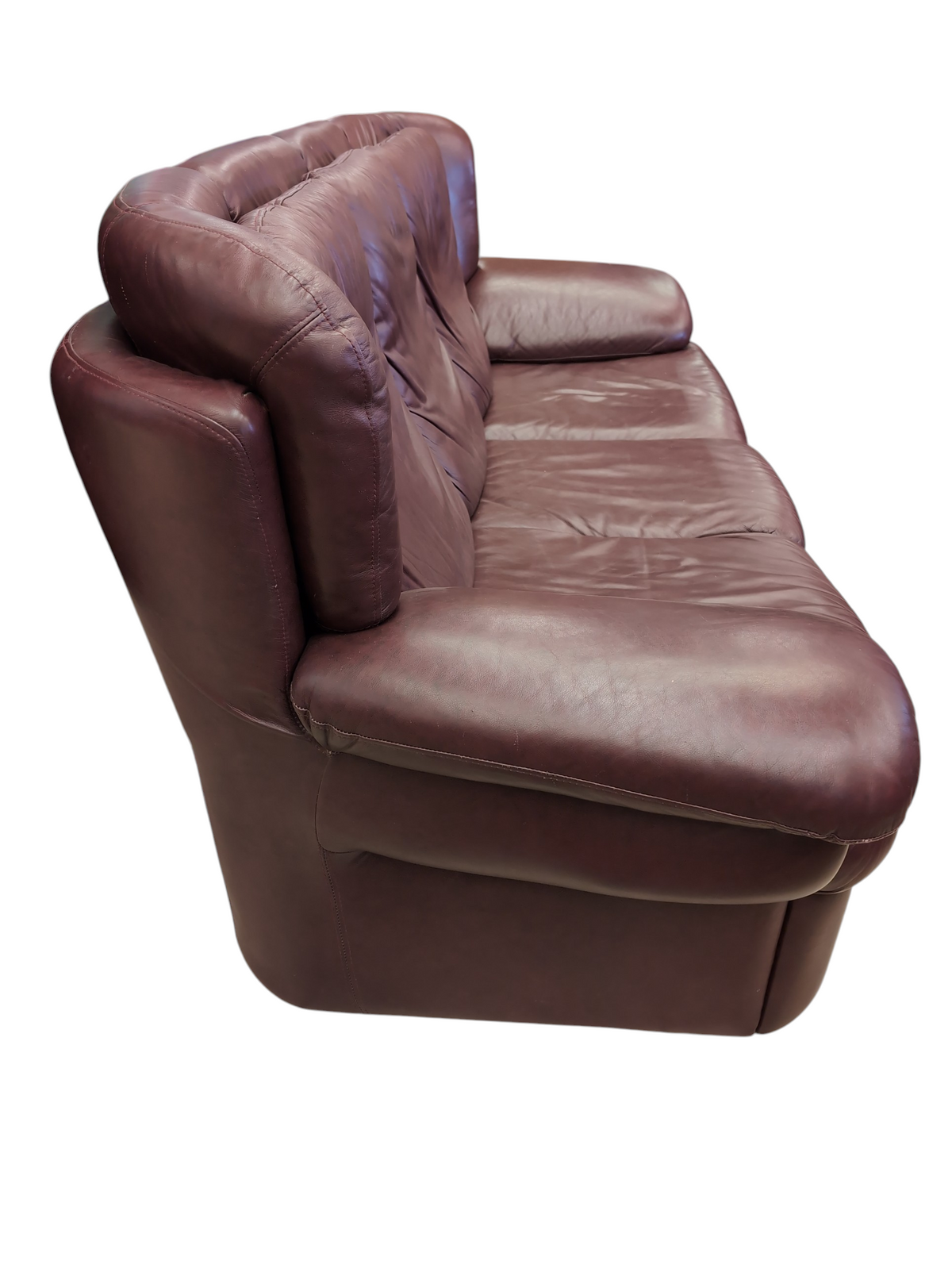 Cabernet Red Genuine Leather Sofa