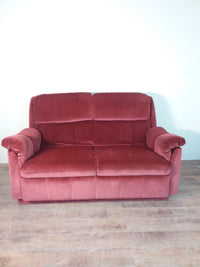 Red Fabric Dotted Loveseat