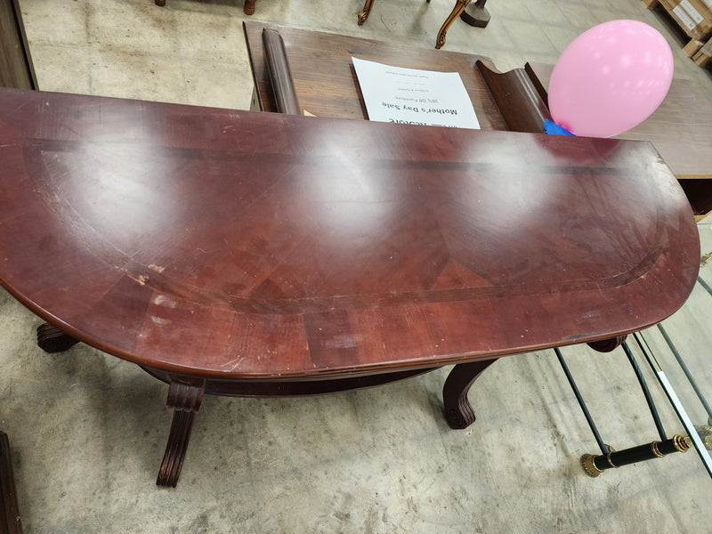 Tall Cherry 2 Tier Wooden Console Table