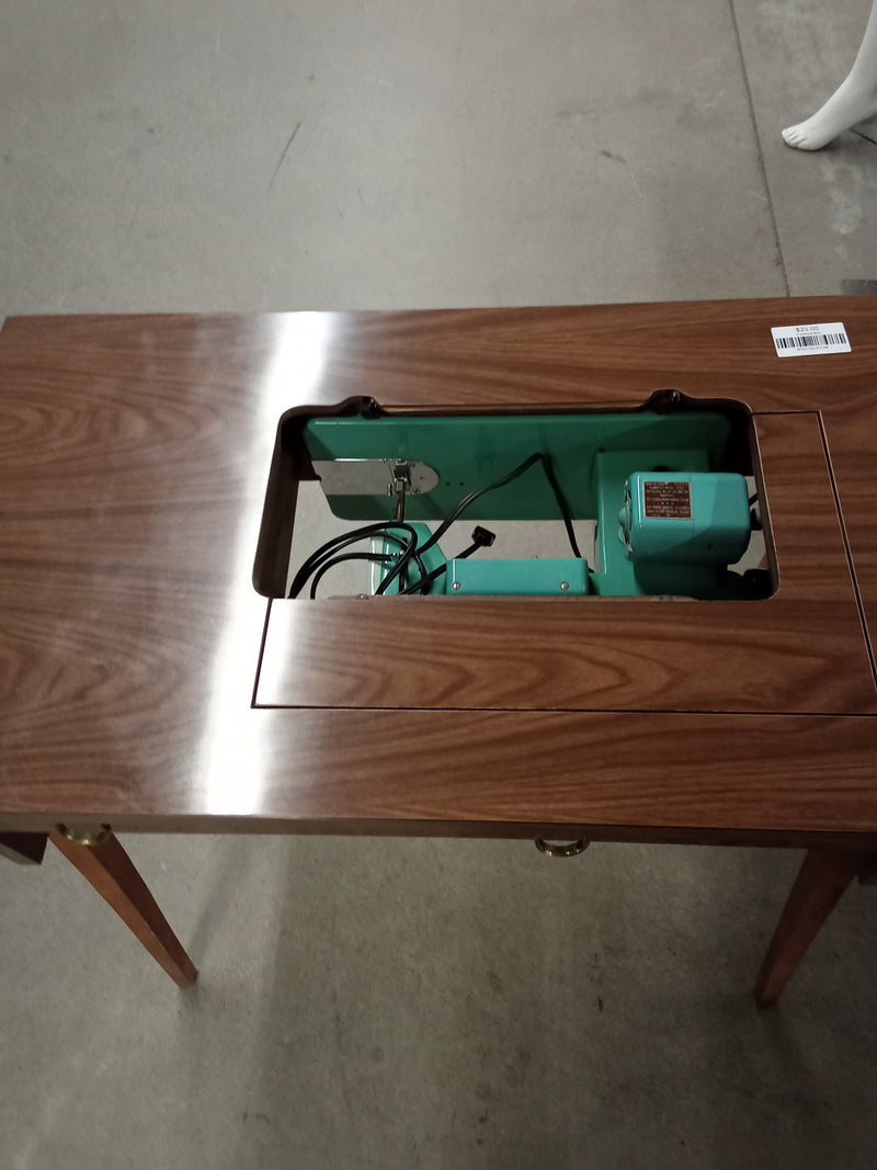 30"W Sewing Table with Built-In Sewing Machine
