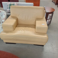 47"W Modern Leather Armchair