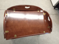 31"W Wooden Coffee Tray Table