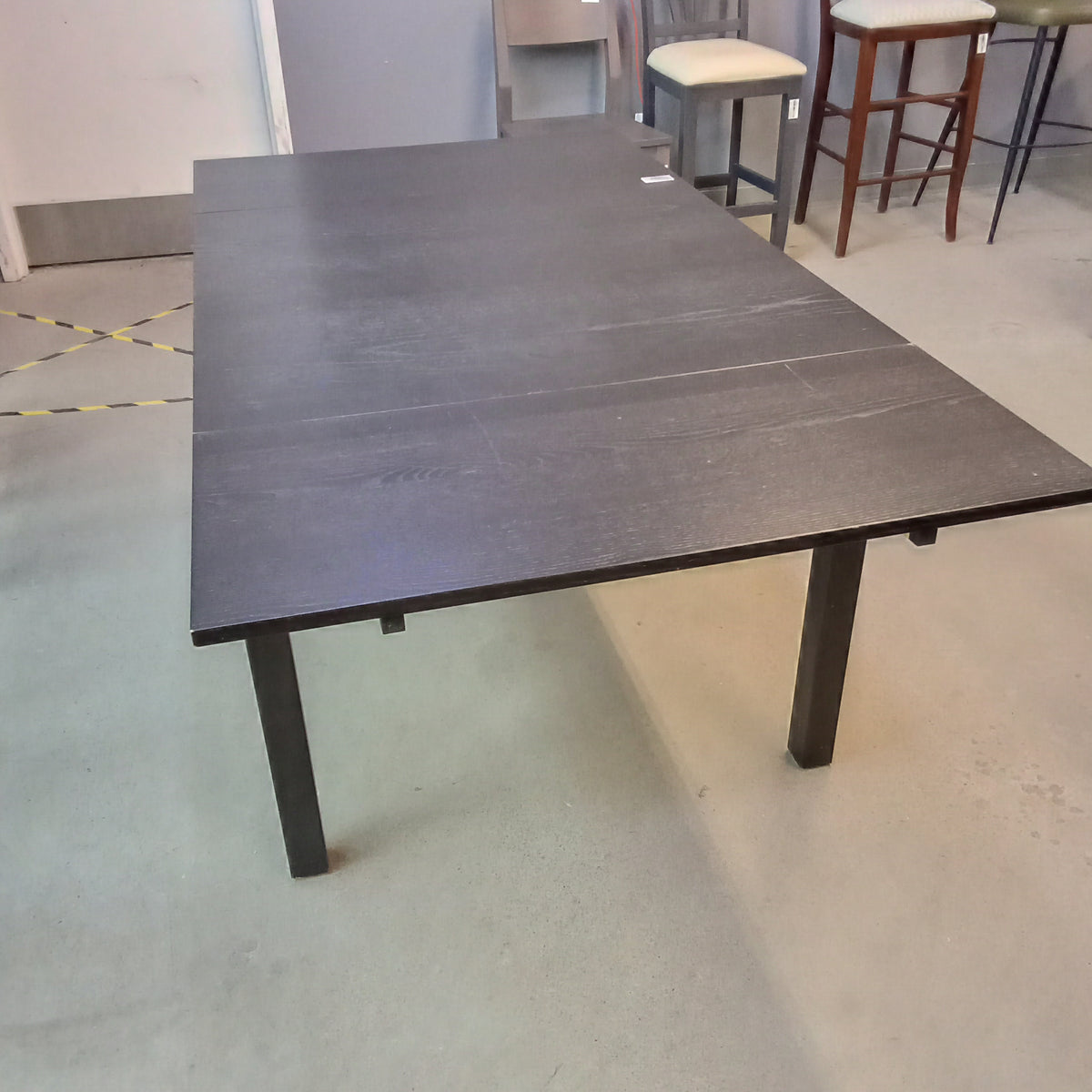 35.5"W Black Dining Table