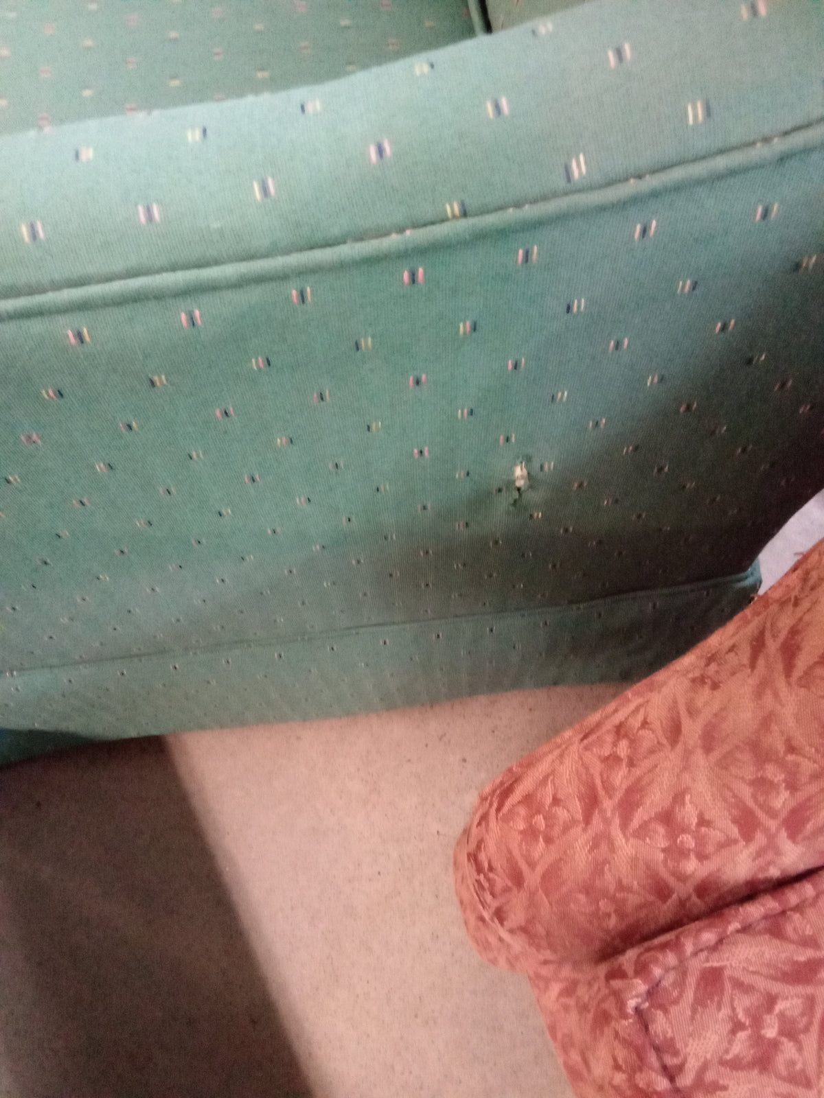 26"W Armchair in Green Fabric