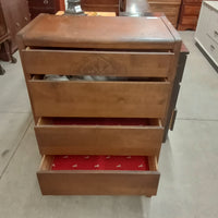 28"W Vintage Wooden 4-Drawer Dresser