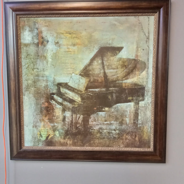 42.5"W "Grand Piano" Oil on Canvas - Framed