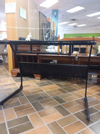 Dark L-Shaped Office Desk