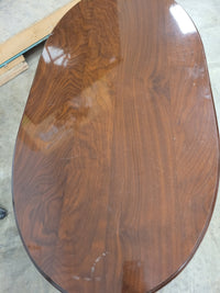 Dark Mahogany Oval Coffee Table